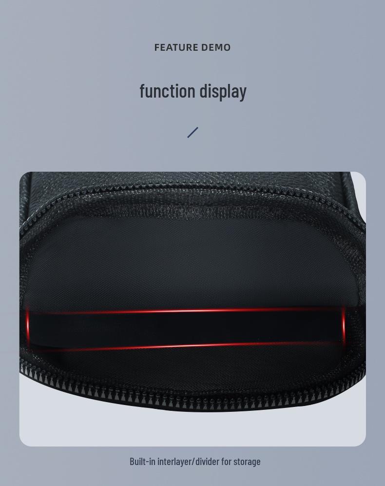 Unisex Large Capacity Leather Crossbody Phone Bag