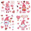 Happy Valentine's Day Window Clings Heart Gnomes Decorative Wall Sticker Removable Window Decals For Home Wedding