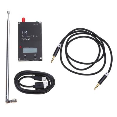 FM Verici 500 mW 88-108 MHz FM Verici Tip C Bağlantı Noktası 320 Bellek Fonksiyonlu Verici Frekansları Stereo Giriş