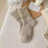 Fleece Thickened Plush Snow Socks Warm Cashmere Socks Autumn Mid-tube Stockings  Women