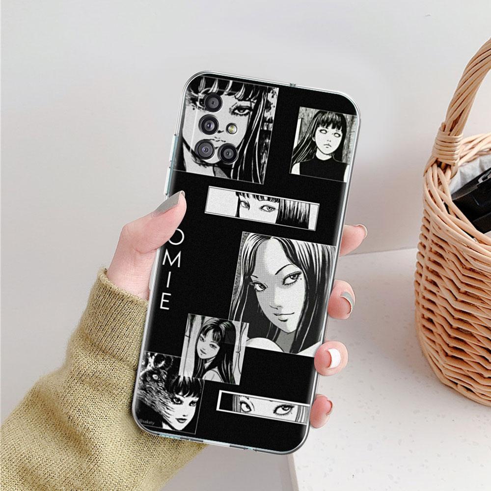 Soft Phone Case For Samsung Galaxy A51 A21s A71 A12 A31 A52 A41 A32 A02s A11 A72 A52 Clear Back Cover Funda Junji Ito Tomie Tees
