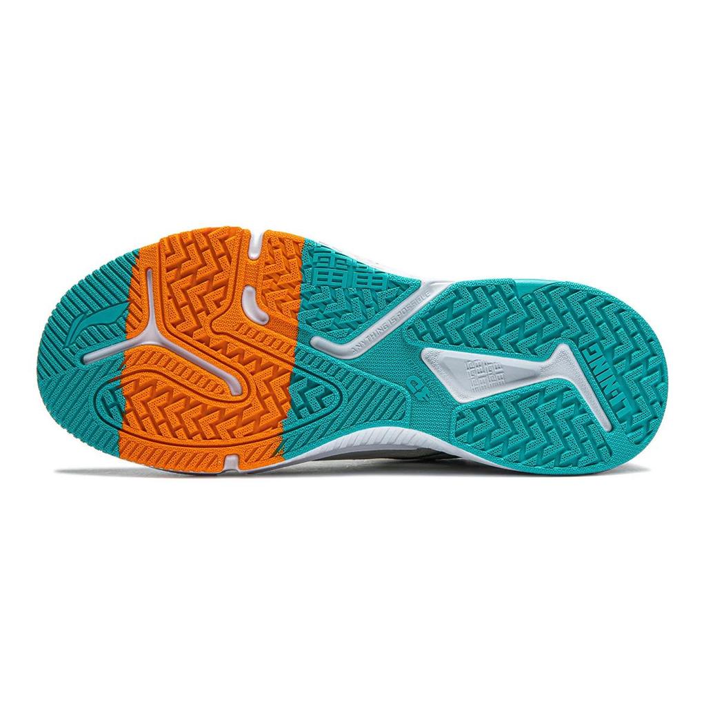 Li Ning Kids Mecha V2 Comfortable Simple Non-Slip Wear-Resistant Casual Shoes Kids Casual Shoes Gray Green Yellow YKCU044-7