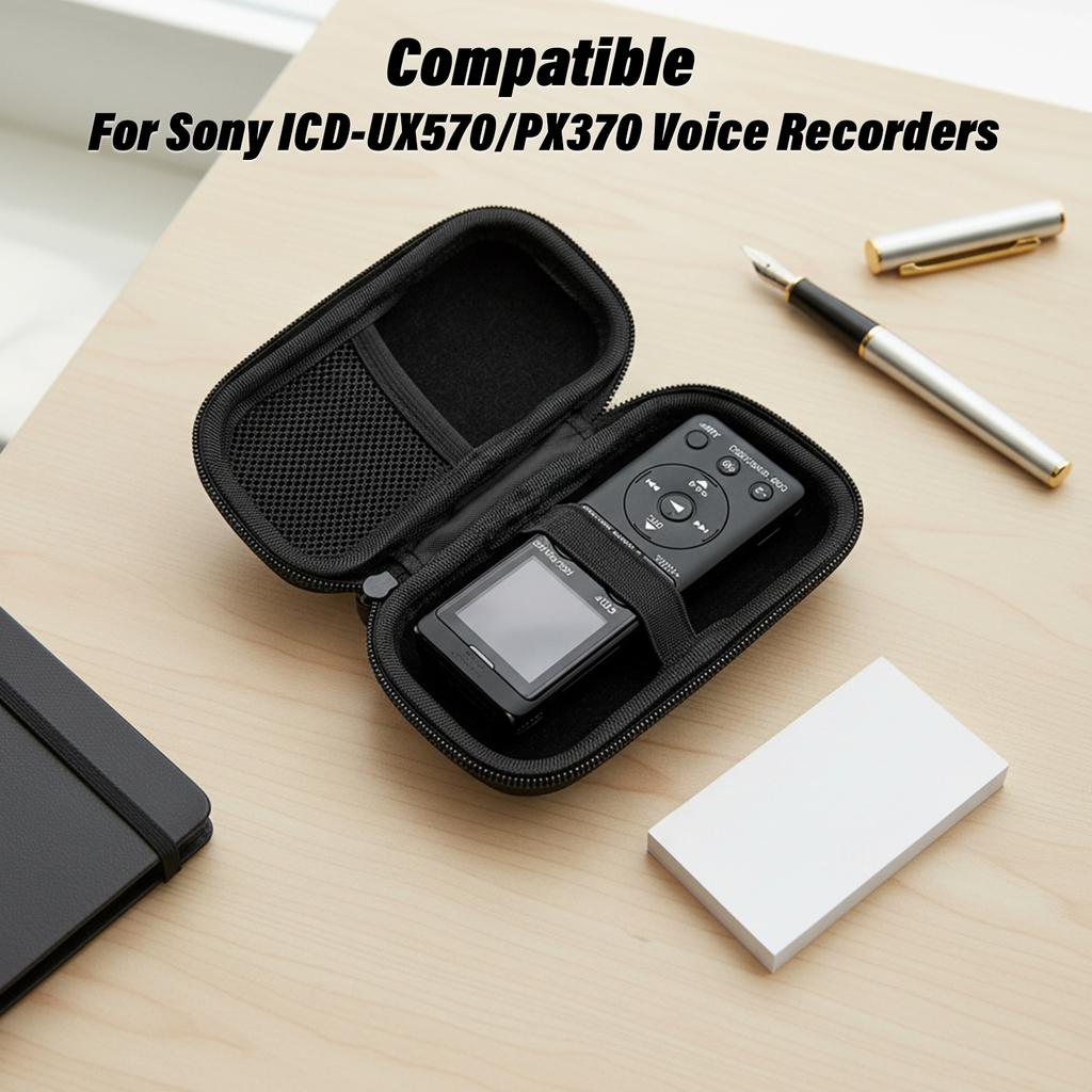 Storage Bag Portable Travel Case for Sony ICD-UX570/PX370 Digital Voice Recorder