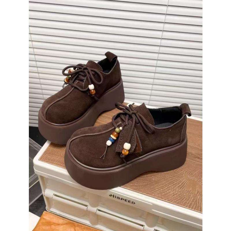 Fashion Versatile Colorblocking Breathable Women's Footsteps Thick Bottom Soft Elastic Height Comfortable Popular Non-tired Feet Sports Lefebvre Shoes