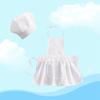 White Cotton Chef Soft Hat Apron Infant Photo Clothes Baby Costume Photo Accessories Newborn Photography Props