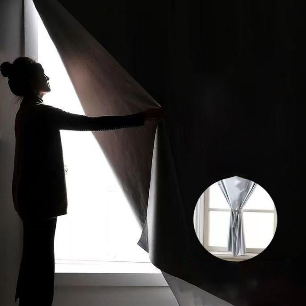 Sun Protection Punch-free Curtains Non-transparent Sunshade Curtain Cloth  Office