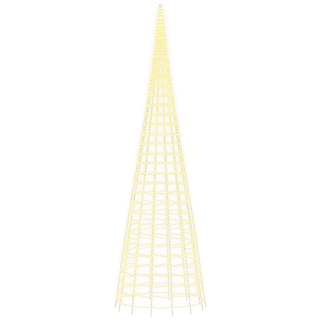 Vidaxl Choinka Z Lampek, Na Maszt, 3000 Ciepłych Białych Led, 800 Cm