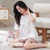 Pajamas Women's Summer Pure Cotton Short-sleeved Shorts Thin Summer Casual Women's Sweet and Cute Loungewear Summer Suit