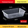 Rectangular 750/1000ml Disposable Transparent Plastic Takeout Meal Box
