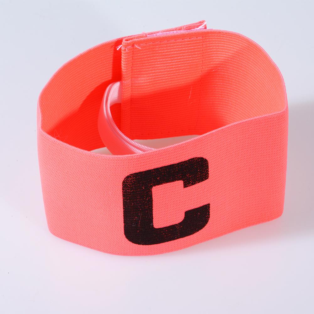 

Bright Color Soccer Football Captain Armband Magic Tape Anti-drop Design for Adult and Youth 427# рожевий