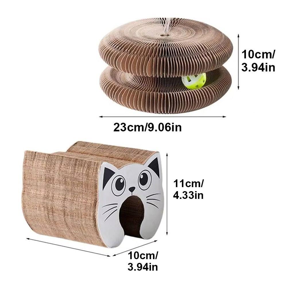 Magic Organ Kitty Kurlz Cat Toy Wear-Resistant Transformable Cat Scratcher No Crumbs Resistant To Scratching Ball Scratch Pad
