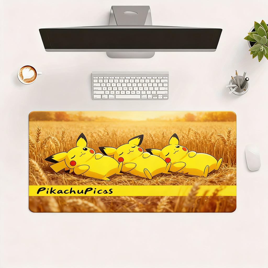 Pokemon Pikachu Pichu Brothers Ocean Scene Anime Extended Gaming Mouse Pad Large Desk Mat for PC Laptop