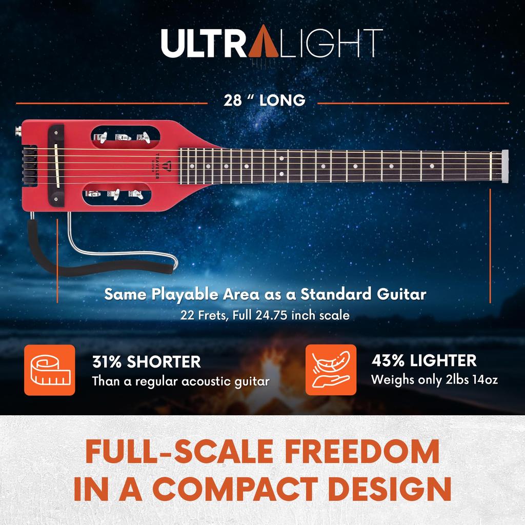 TRAVELER GUITAR Traveler Guitar Acoustic Red Vintage Red Ultra-Light Ultra-Light Acoustic/Vintage