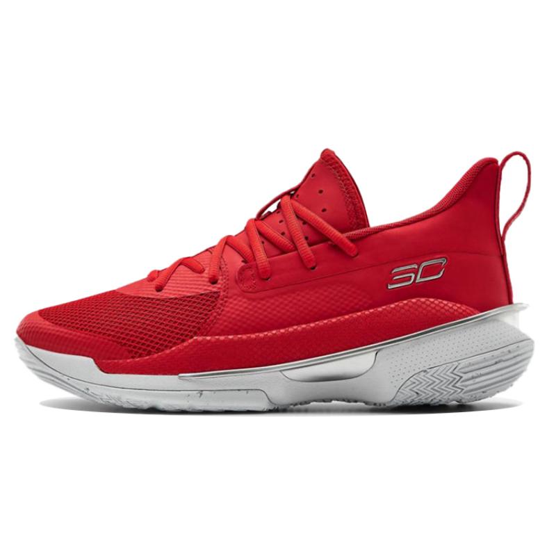 

Under Armour Curry 7 Team Red White Sneakers 3023838-606 46
