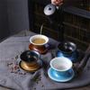 Coffee Cup And Saucer Set, Wind Ceramic Cup, Creative Cup, Retro Coarse Pottery