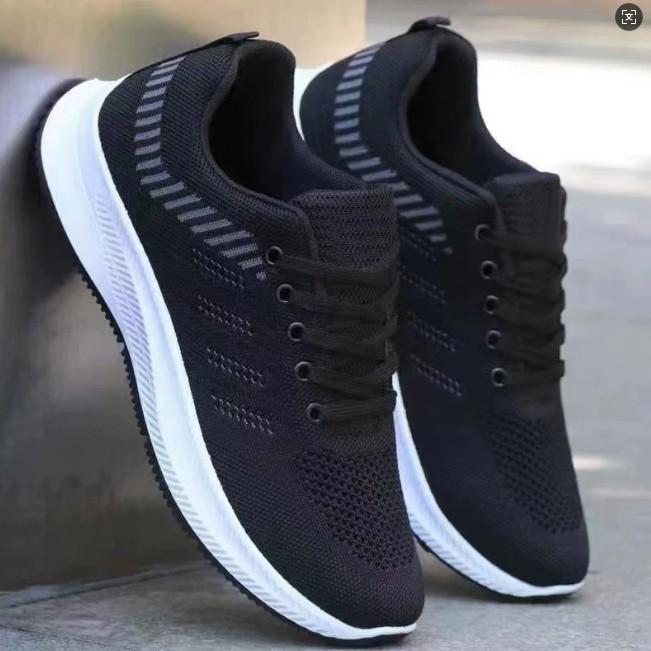 Mesh men's shoes spring and autumn breathable casual shoes low-top trendy versatile sports shoes fashionable flying woven running shoes