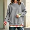 Damen Casual Langarm Sweatshirt Lockerer Pullover Top