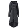 Women Fashion Hooded Jacket Long Sleeve Long Solid Coat With Pocket