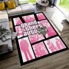 Grand Theft Auto Area Rug Design for Entryway Game Room Bedrooms Hallway Antislip Carpet Anime Office Decor Gift for Festivals