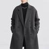 Dicker Wollmantel für Herren: 2025 Herbst/Winter Mittellanger doppelreihiger Trenchcoat - Trendige Oberbekleidung im koreanischen Stil.