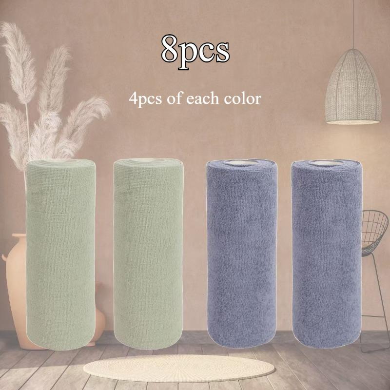 Reusable Cleaning Wipe Household Kitchen Cloth Microfiber Towel Rolls Dish Rags Wash Paper Towel Replacement 1 Roll of 20 Sheets