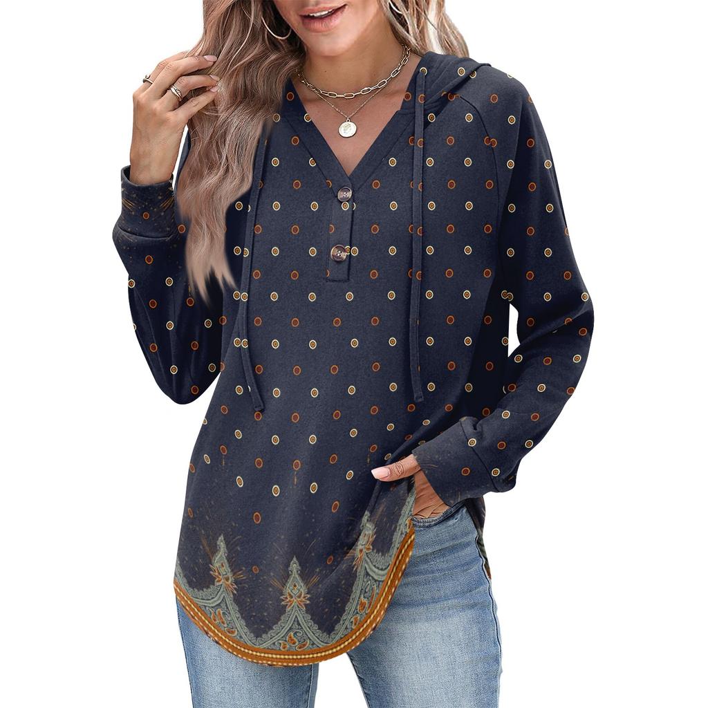 Women's Fashion Women's Lightweight Long Sleeve Pullover With Pockets Preppy Graphic Hoodie