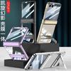 Hard PC Case Galaxy Z Flip7 With Magnetic Snap Full Coverage Kickstand Transparent Electroplated Finish