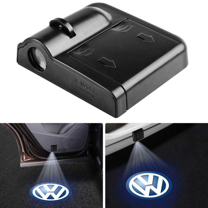 1/2Pcs Car LED Door Welcome Light Laser Projector Logo Lamp For Volkswagen GTI Golf Polo Passat Mk6 MK7 RLine Magotan Tiguan R