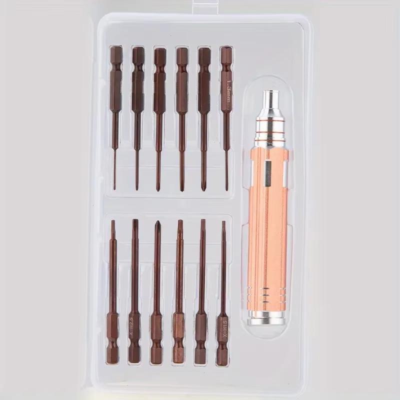 

12 в 1 набор инструментов для разборки и обслуживания универсальная отвертка для моделей автомобилей, кораблей и авиации золотистый