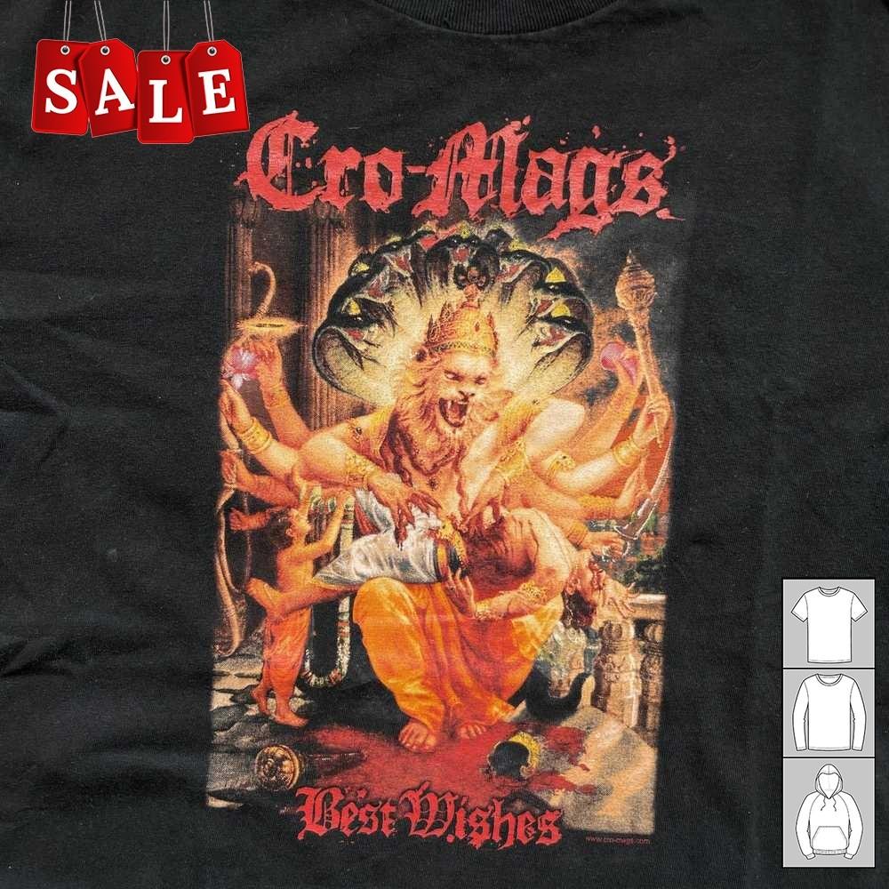 Hot Cro-Mags Best Wishes Hardcore  Cotton Black All Size T-Shirt TH416 Unisex T-Shirt S