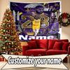 Custom Name Personalized Basketball NBA Print Tapestry, Wall Art Decor, Bedroom, Dorm, Apartment, LivingRoom, Party Backdrop, Gift for Birthday