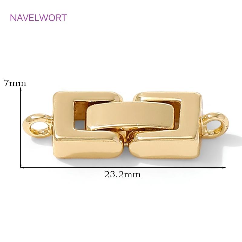 18K Gold Plated Pearl Clasps Fasteners,Brass Jewelry Clasps Connector For Bracelets Making,DIY Jewelry Making Accessories