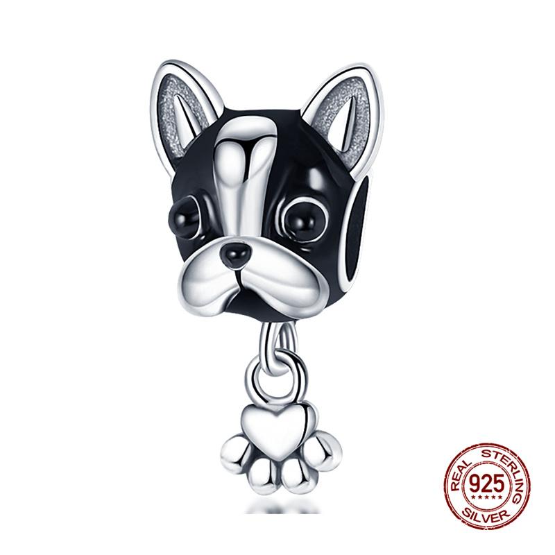 Original Charms Copper Cute Puppy Charms Beads Fit 3Mm Original Bracelet Women Diy Jewelry Gifts Making