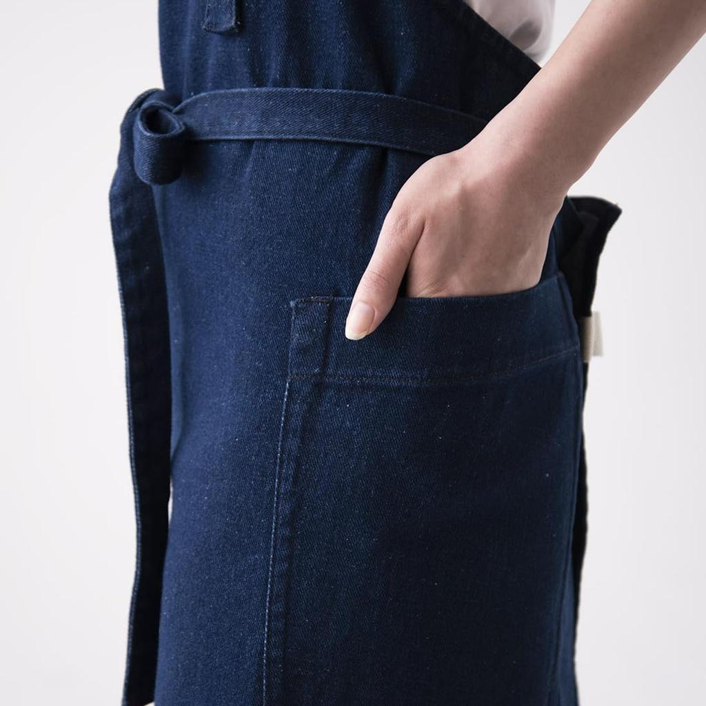 Seven Uniform QT7378-1 Chest Apron, Indigo, Free Size