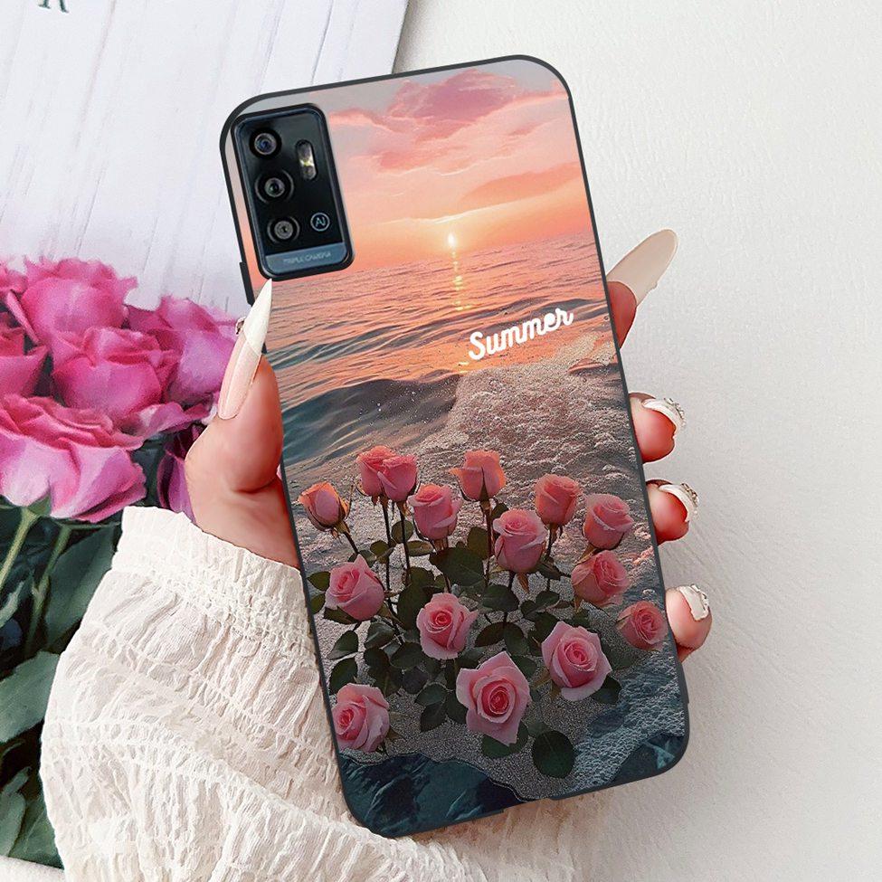 Für ZTE Blade A51 Hülle Für ZTE Blade A71 Case A7030 Luxus Schmetterling Liebe Süße Katze Cool Hübsch Löwe Bemalt Schwarzes Silikon