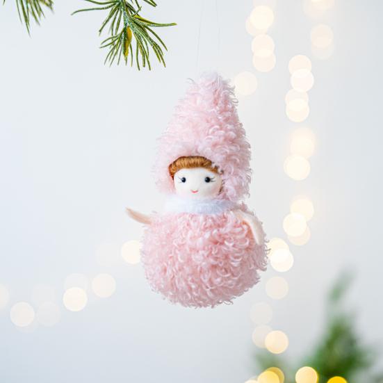 Christmas Pendant Ballet Girl Doll Ornament Hanging Decor with Lanyard Christmas