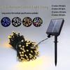 Remote-Control Solar Fairy String Lights, Waterproof, Dark Green Wire, Flashing Mode, for Christmas, Courtyard, Starry Sky, and Camping Décor.