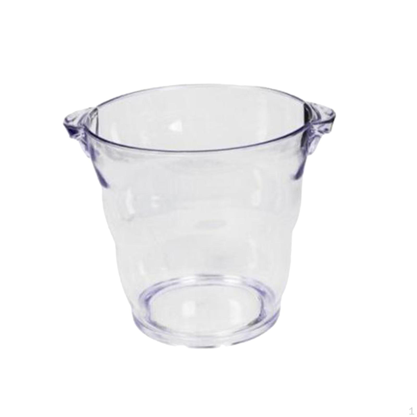 Champagne Bucket, Ice Chilling Beer Portable Acrylic Tub, Bucket for Party 4L