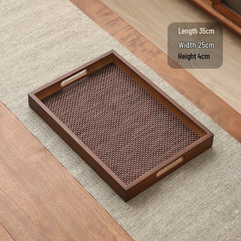 Jingbaodi Wooden Tea Serving Tray with Handles