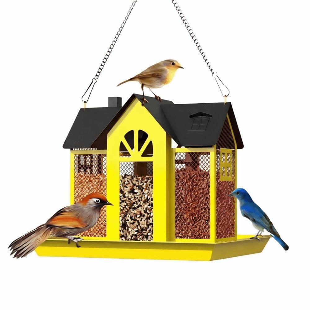 Metal Wild Bird Feeder Large Capacity Bird Feeding Station Hanging Bird Feeder  Outdoor Yard