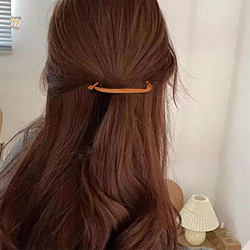 Korean Style Elliptical Hair Clip with Simple and Exquisite Back of The Head Banana Clip Hair Accessories