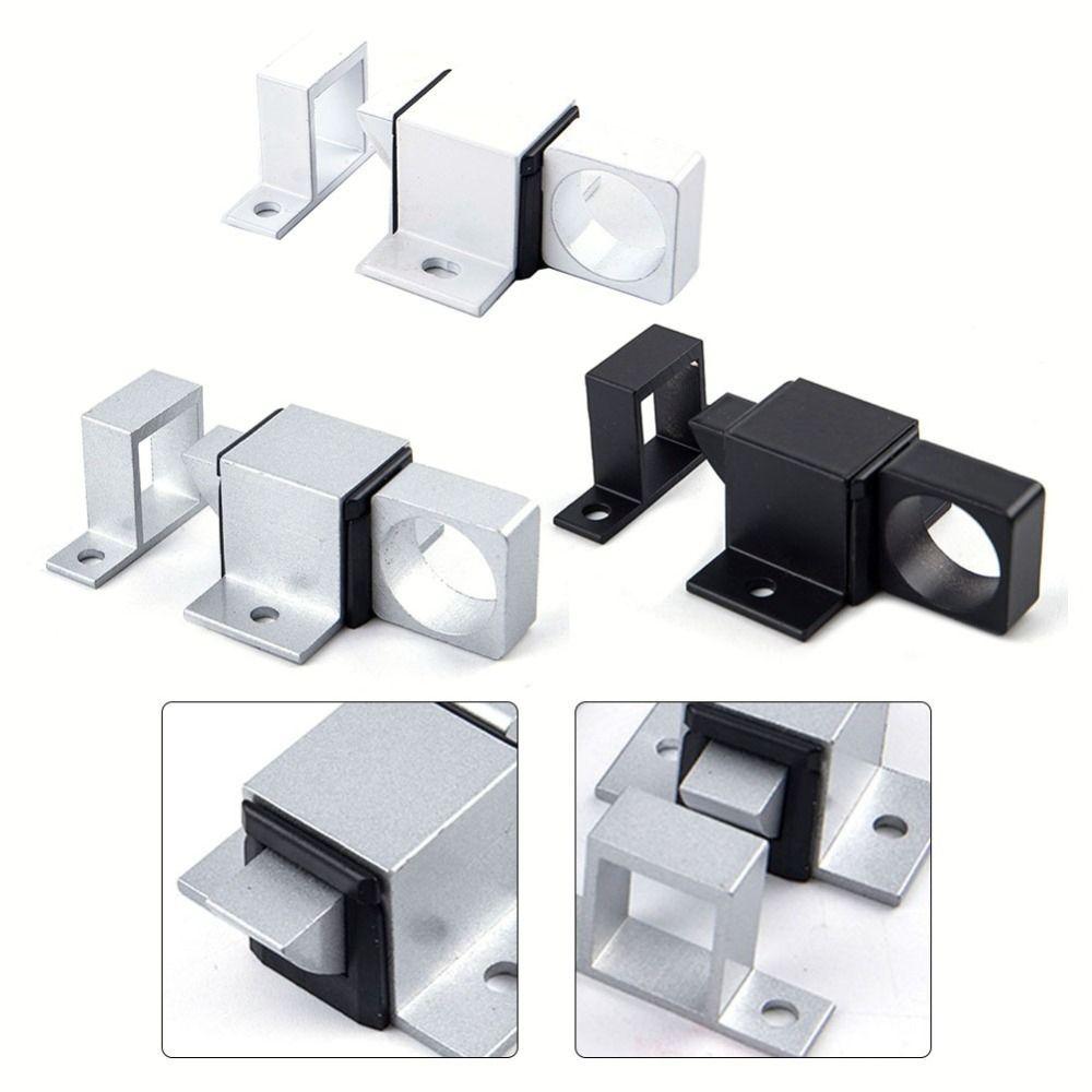 

5 pcs Automatic Door Spring Pull Ring Bounce Lock Square Door Bolt Gate чорний