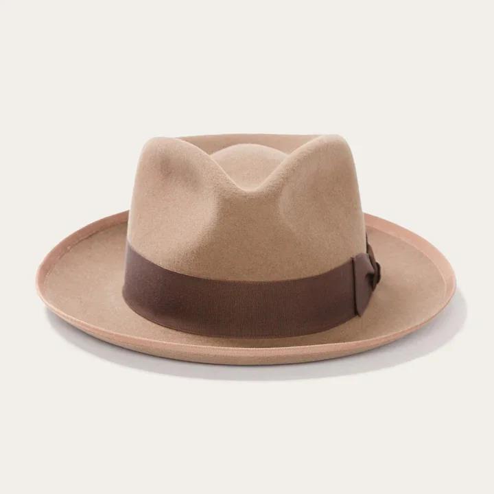 Factory Direct Fashion Fedora Hat, Ribbon Decorative Wool Top Hat, Pure Wool Felt Hat