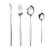 Portugal Gold Stainless Steel Cutlery Set: Four-Piece Knife, Fork, and Spoon Set for Steaks.