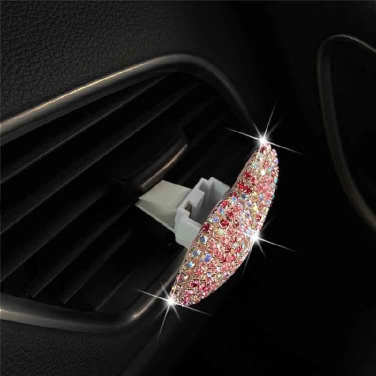 Car Air Conditioning Outlet Perfume Decoration Rhinestone Heart Parfume Diffuser