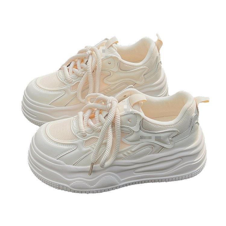 Neue atmungsaktive Sommer-Board-Schuhe mit dicker Sohle zur Höherstellung für Schüler, Sportschuhe und Freizeitschuhe