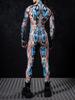 3D Digital Printing Stage Performance Costumes Adults Halloween Events Carnival Theme Party Cosplay Outfit Pretend Game Jumpsuit