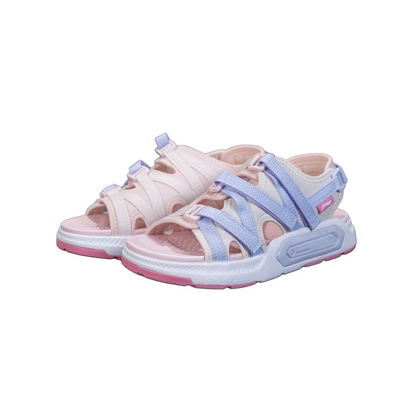 Li Ning Fashionable Comfortable Durable Breathable Low-Top Sandals Kids Sandals Pink Light-Blue YKUV010-4