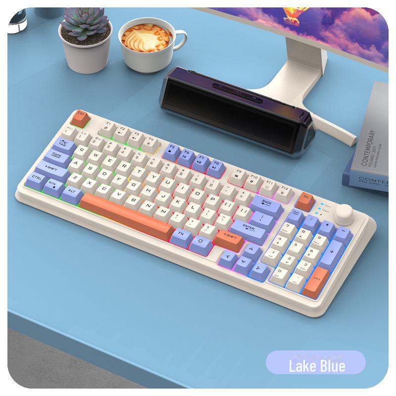 Xuan Yinhu K94 Dual-Mode Wireless Bluetooth Mechanical Rainbow Gaming Keyboard