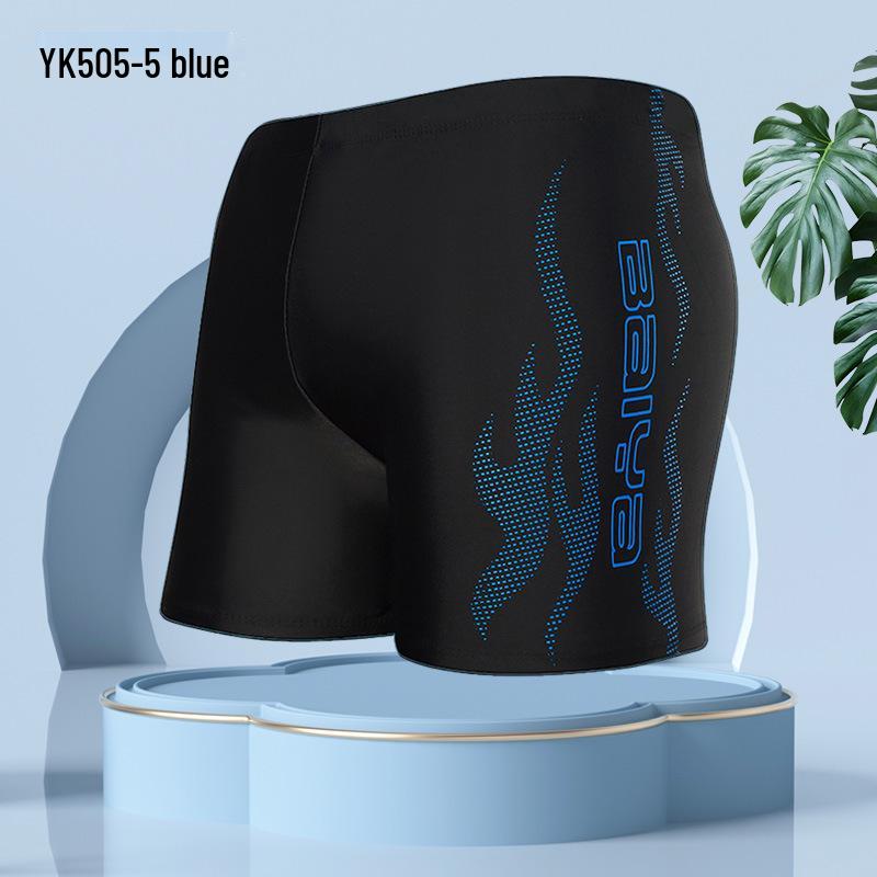 Costume de baie pentru bărbați mărimi mari stil flacără cu picior pătrat - Articole de plajă confortabile pentru adulți.